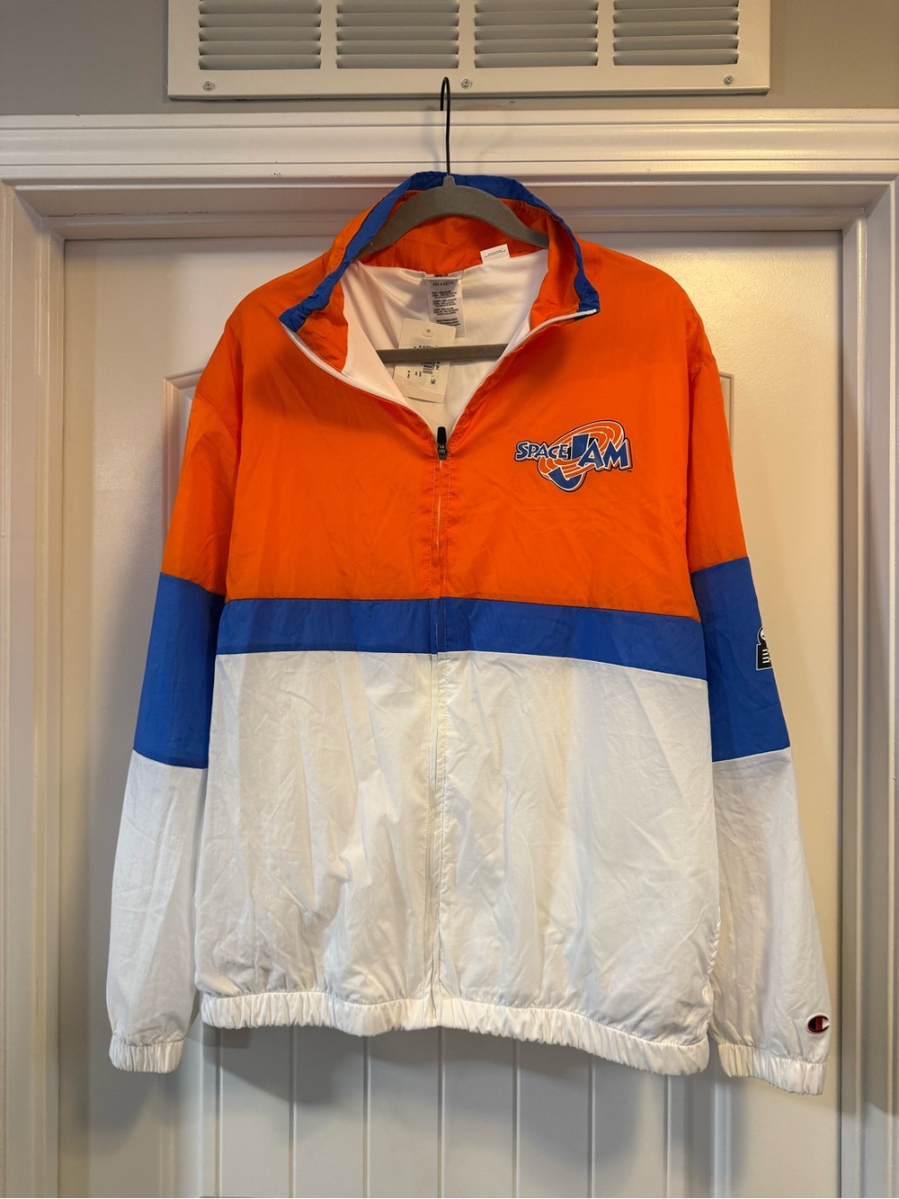 Champion Orange and White Tune Squad Jacket